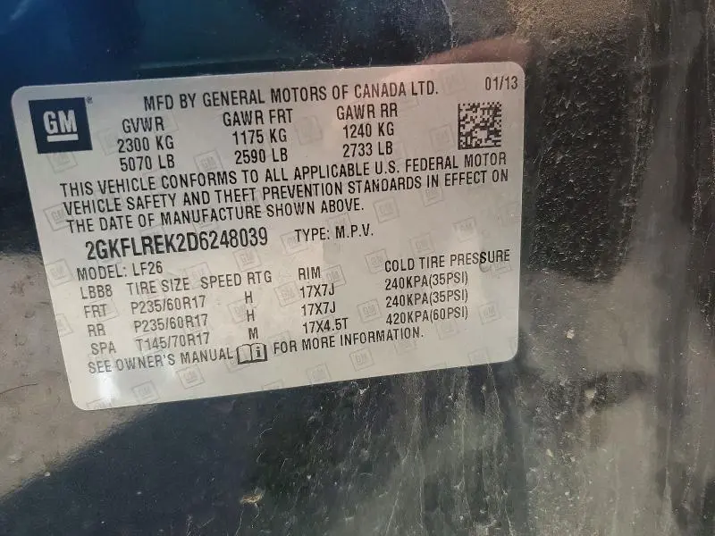2013 GMC TERRAIN SLE  