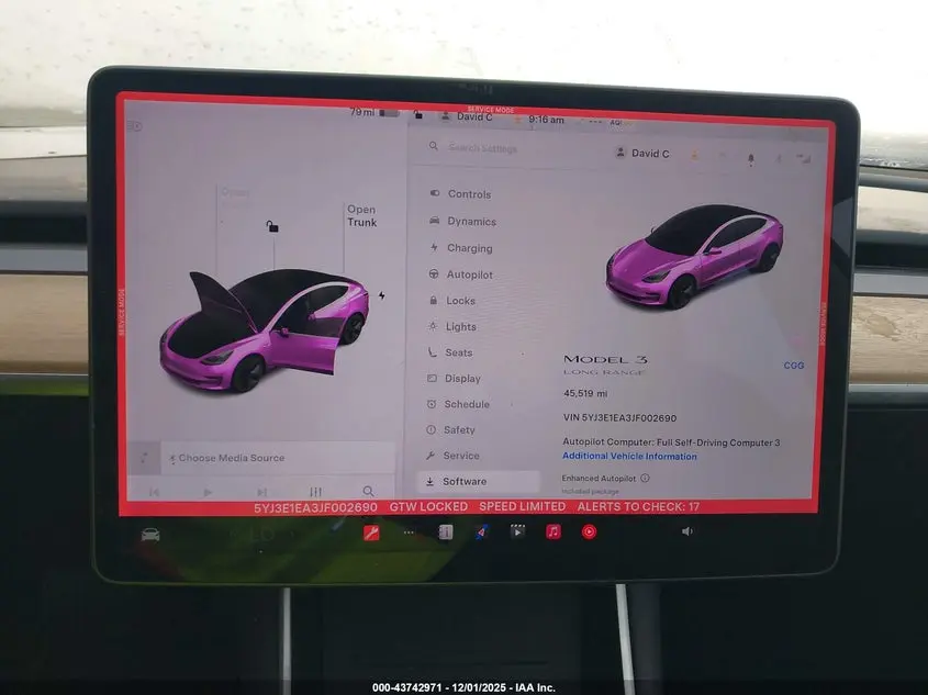 2018 TESLA MODEL 3 LONG RANGE/MID RANGE