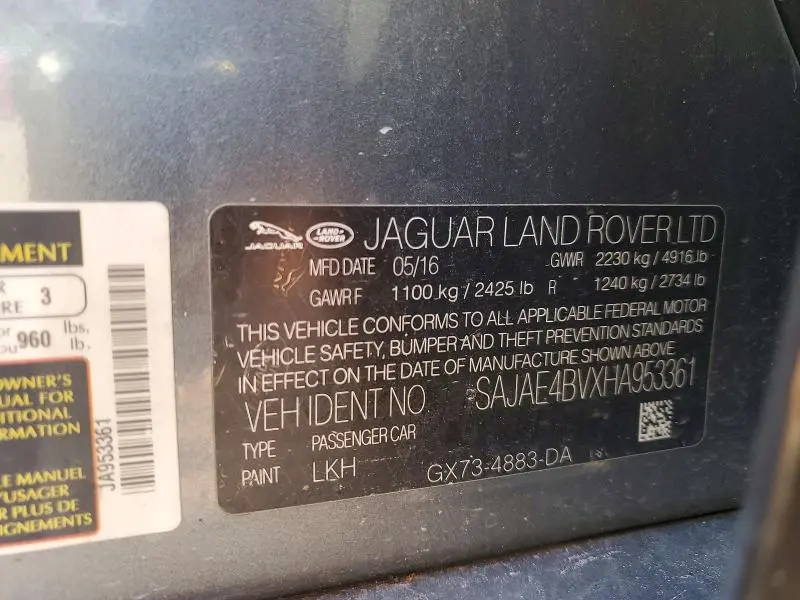 2017 JAGUAR XE PRESTIGE  