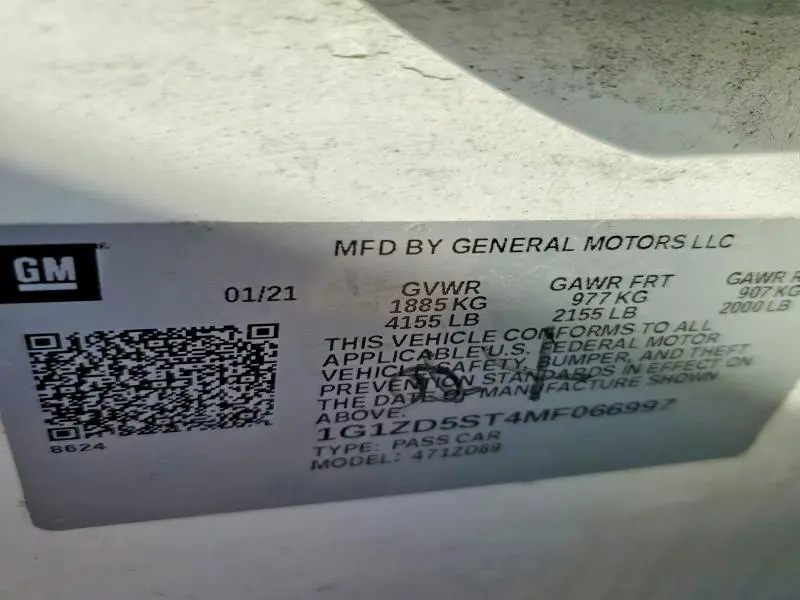 2021 CHEVROLET MALIBU LT  