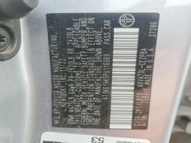 2023 TOYOTA CAMRY XSE  