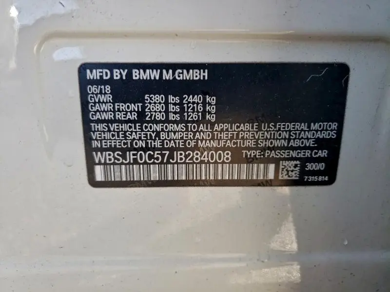 2018 BMW M5   