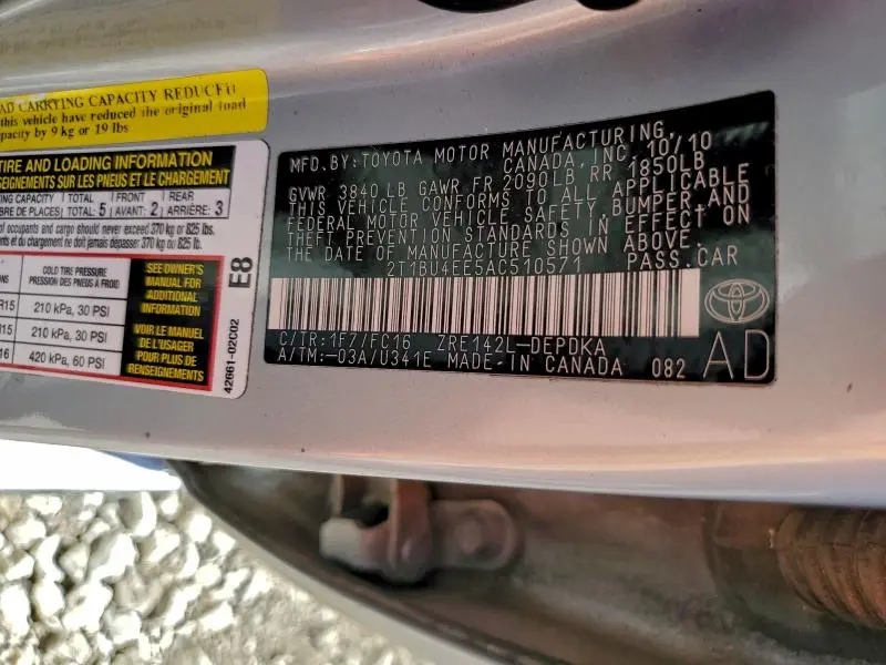 2010 TOYOTA COROLLA LE  