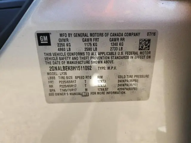 2017 CHEVROLET EQUINOX LS  