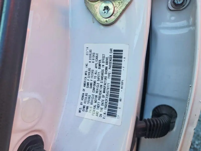 2014 HONDA ACCORD LX  