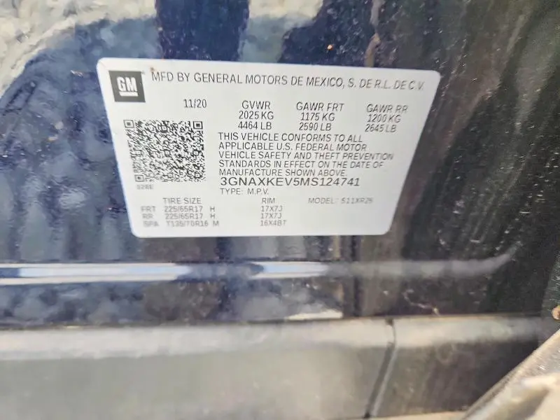 2021 CHEVROLET EQUINOX LT  