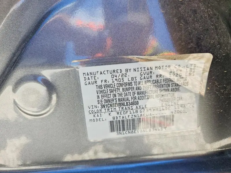 2022 NISSAN VERSA SV  