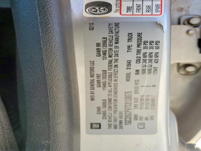 2012 CHEVROLET COLORADO LT  