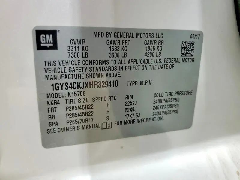 2017 CADILLAC ESCALADE PREMIUM LUXURY  