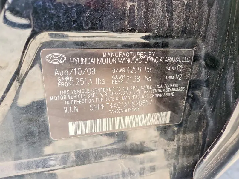 2010 HYUNDAI SONATA GLS  