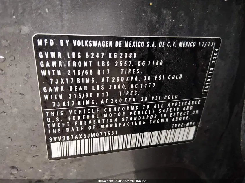 2018 VOLKSWAGEN TIGUAN 2.0T SE/2.0T SEL