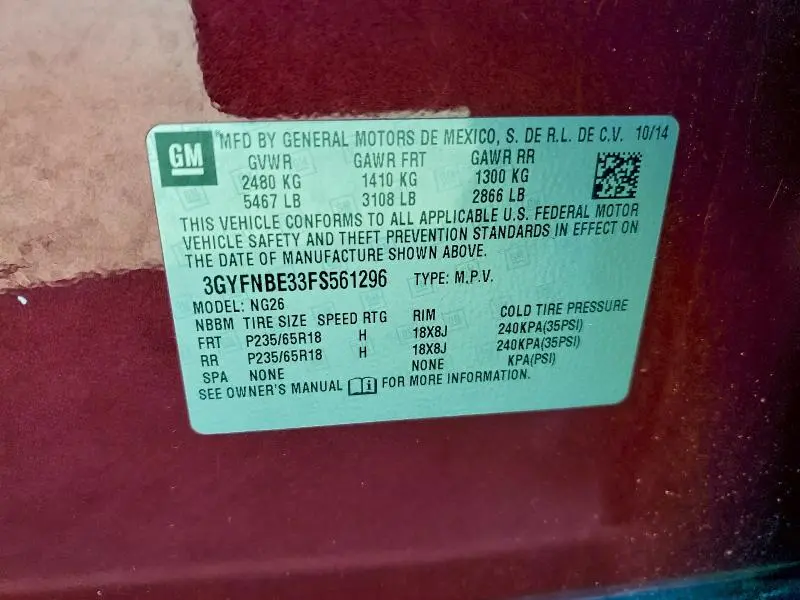 2015 CADILLAC SRX LUXURY COLLECTION  