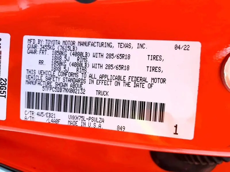 2022 TOYOTA TUNDRA TRD PRO HV  