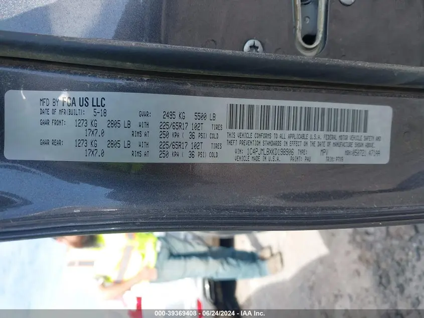 2019 JEEP CHEROKEE LATITUDE PLUS 4X4