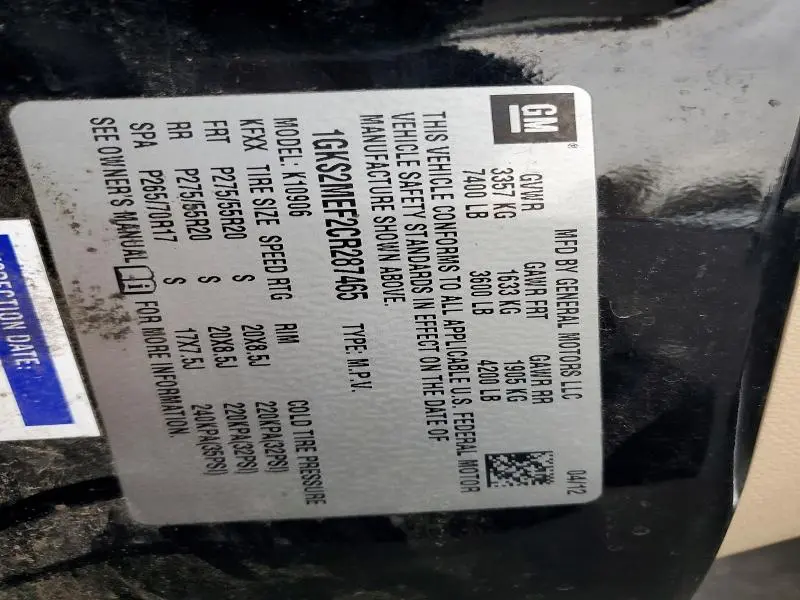 2012 GMC YUKON XL DENALI  