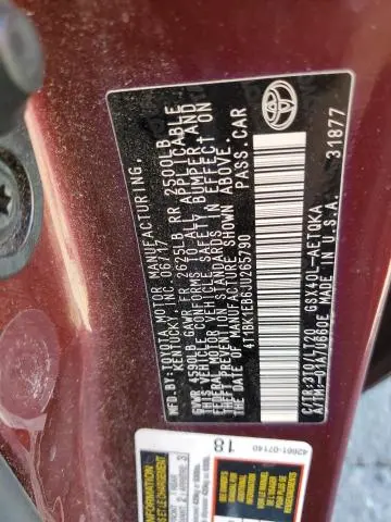 2018 TOYOTA AVALON XLE  