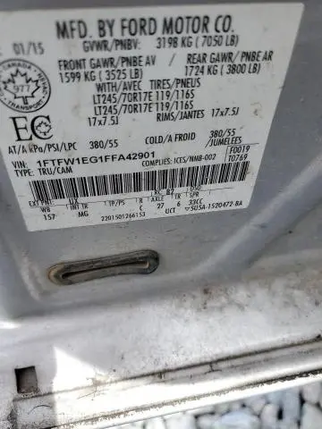 2015 FORD F150 SUPERCREW  