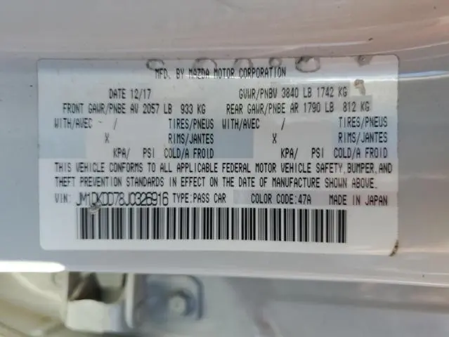 2018 MAZDA CX-3 GRAND TOURING  