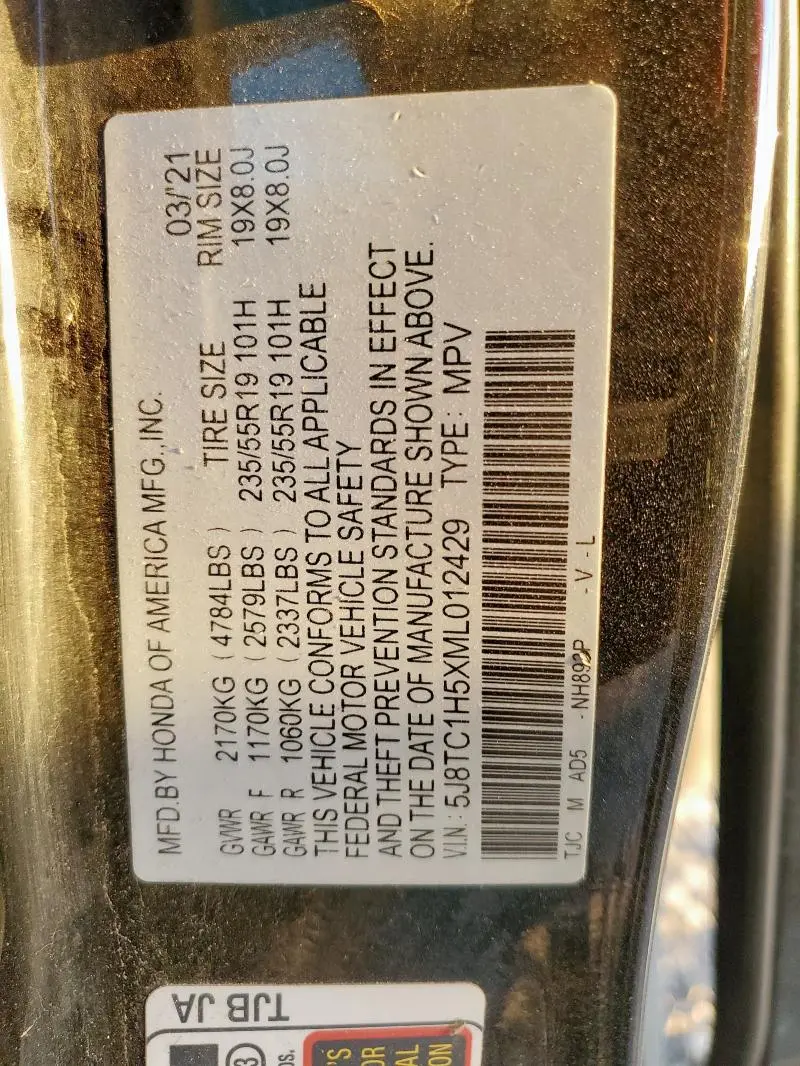 2021 ACURA RDX TECHNOLOGY  