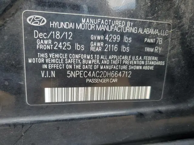 2013 HYUNDAI SONATA SE