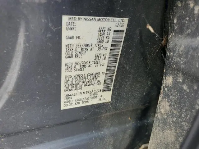 2020 NISSAN TITAN SV 2WD V8 CREW CAB 5.6L