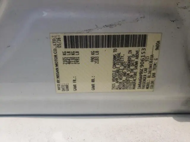 2016 NISSAN MAXIMA 3.5S  