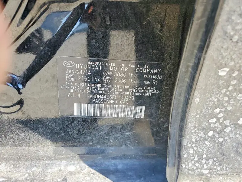 2014 HYUNDAI ELANTRA LIMITED  