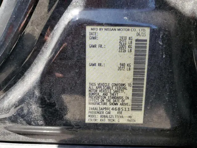 2015 NISSAN ALTIMA 2.5  