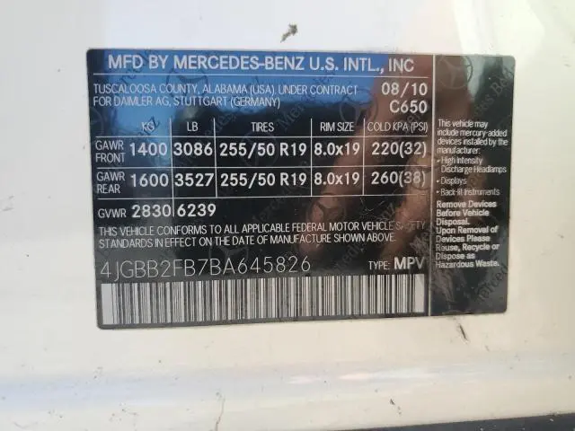 2011 MERCEDES-BENZ ML 350 BLUETEC  