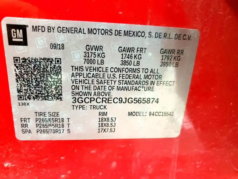 2018 CHEVROLET SILVERADO C1500 LT  