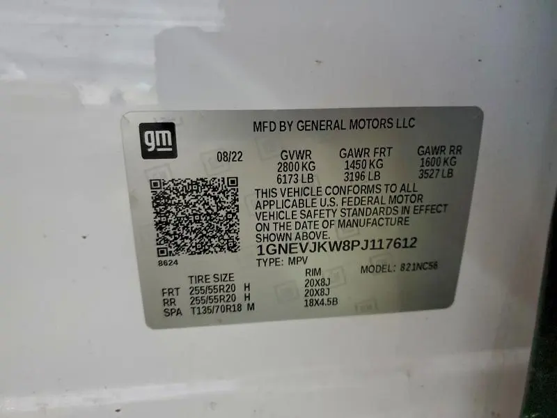 2023 CHEVROLET TRAVERSE RS  