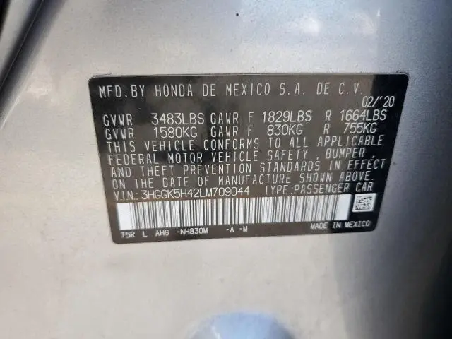 2020 HONDA FIT LX  