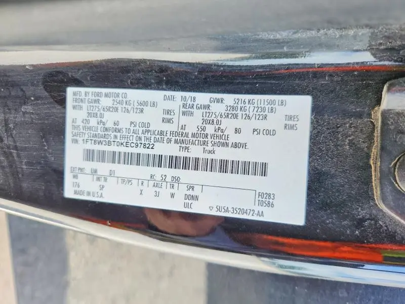 2019 FORD F350 SUPER DUTY  