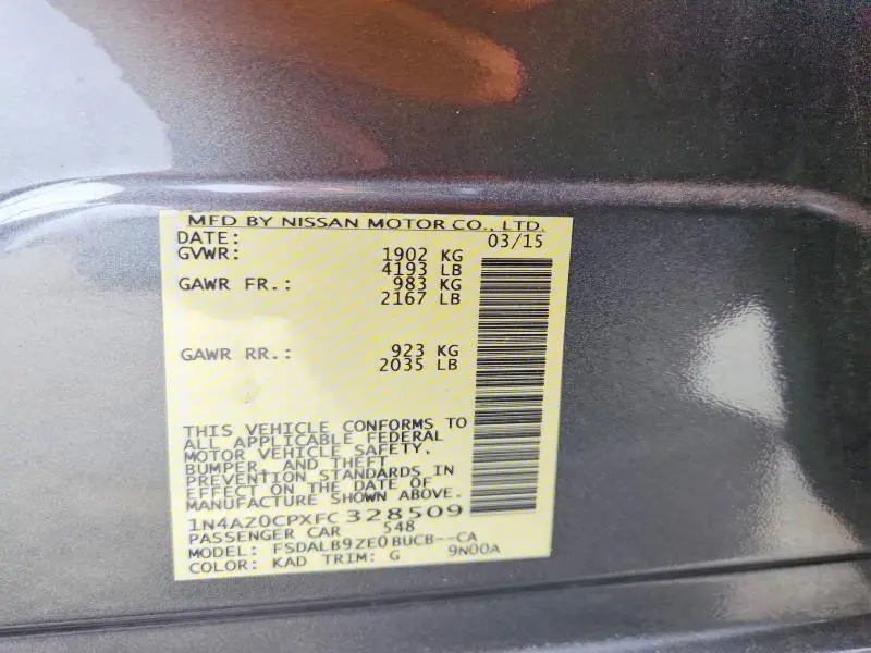 2015 NISSAN LEAF S  