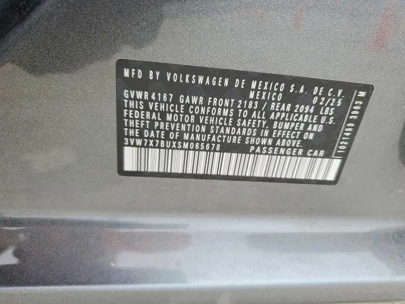 2025 VOLKSWAGEN JETTA   