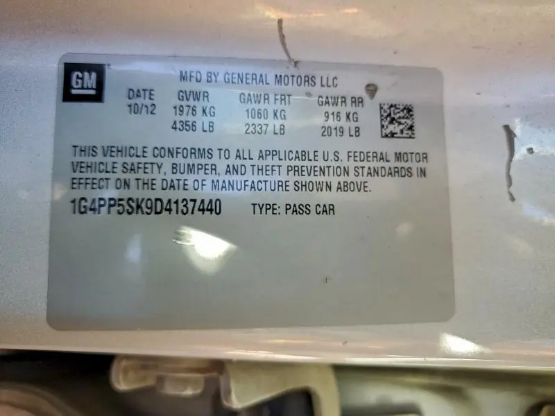 2013 BUICK VERANO   
