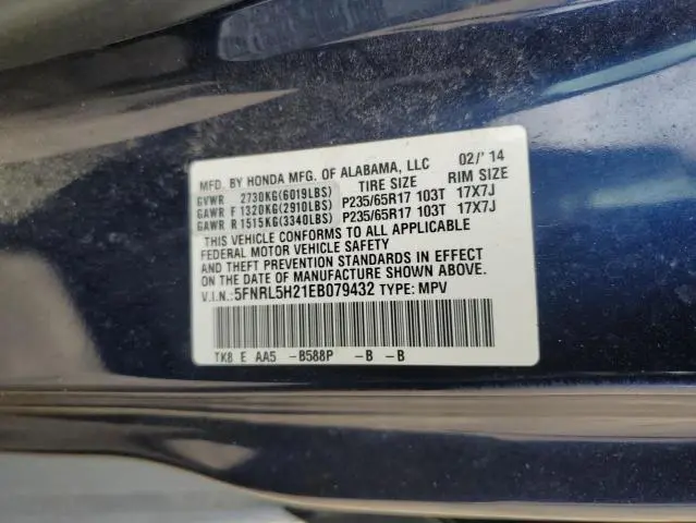 2014 HONDA ODYSSEY LX  