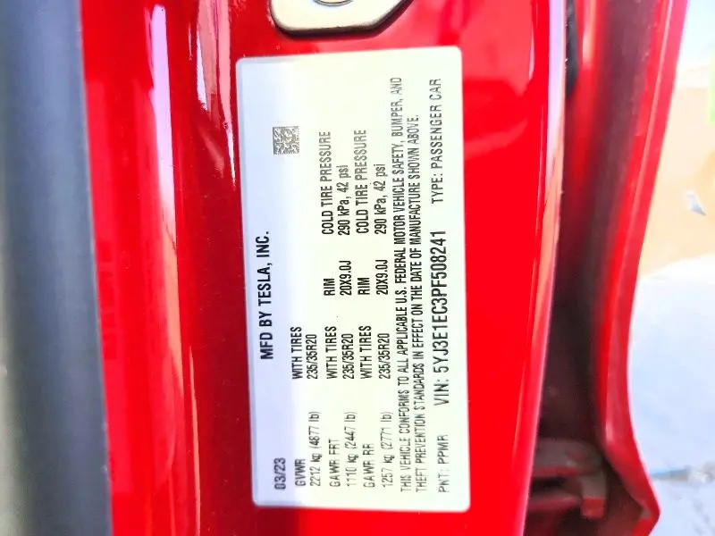 2023 TESLA MODEL 3   