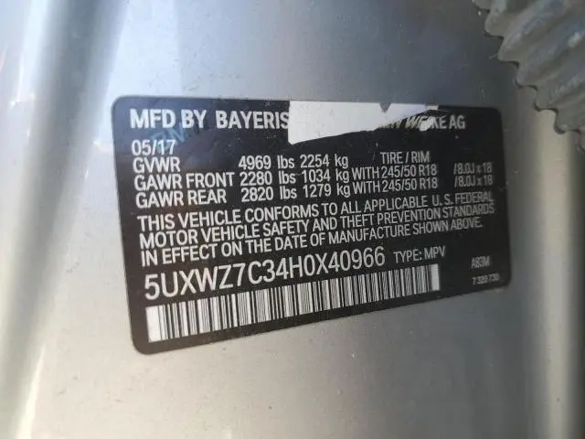 2017 BMW X3 SDRIVE28I  