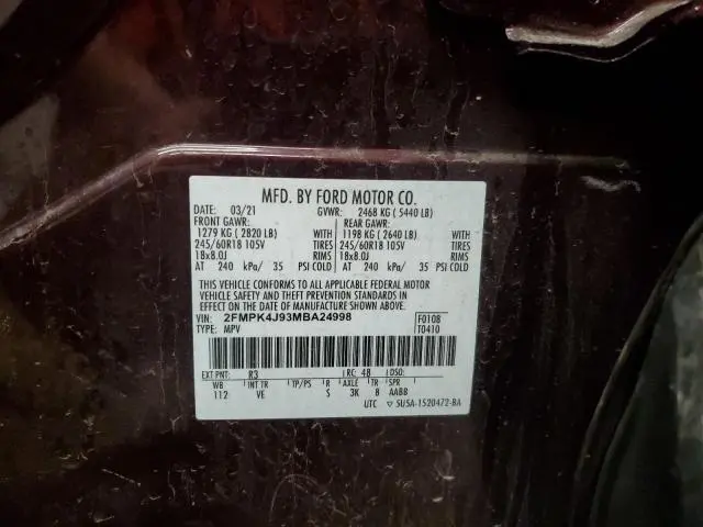 2021 FORD EDGE SEL  