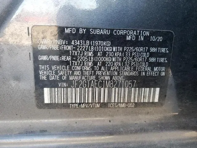 2021 SUBARU CROSSTREK PREMIUM  