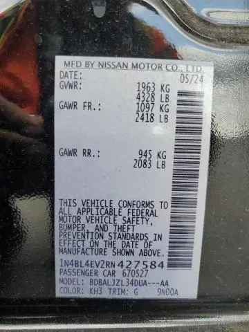 2024 NISSAN ALTIMA SL  