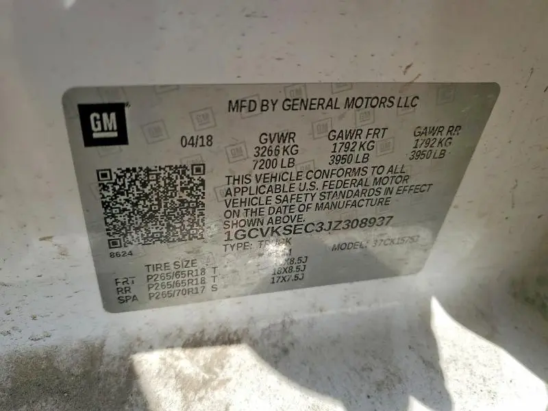 2018 CHEVROLET SILVERADO K1500 LTZ  