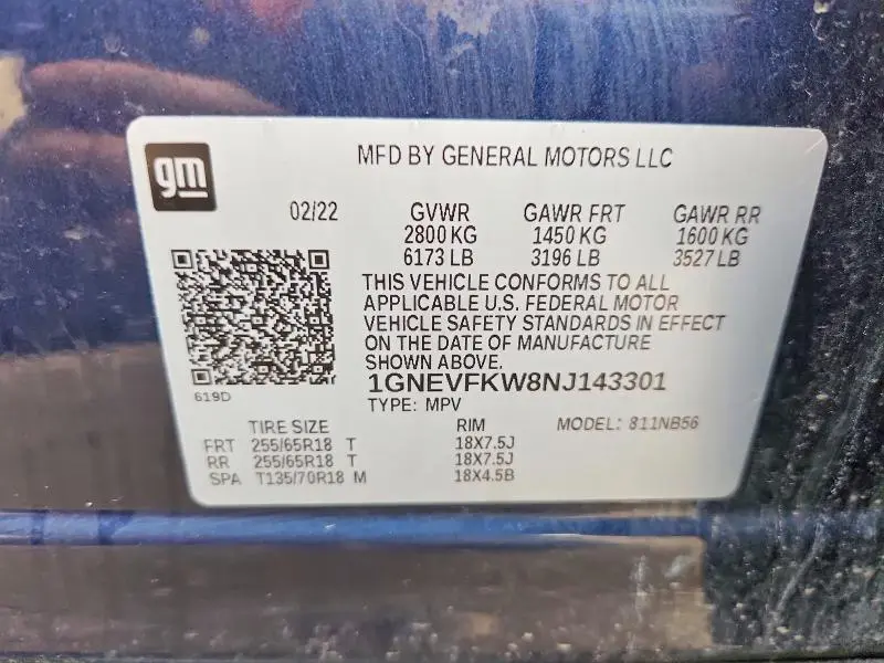 2022 CHEVROLET TRAVERSE LS  