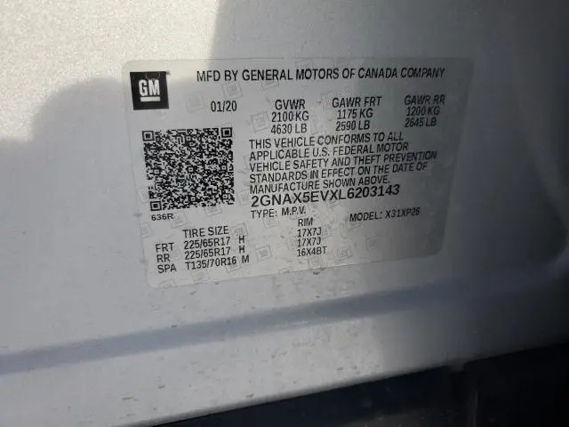 2020 CHEVROLET EQUINOX   