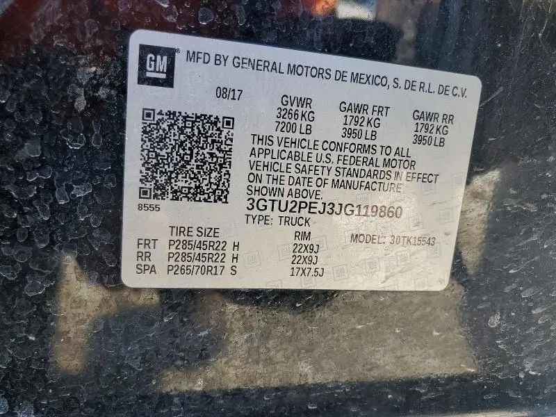 2018 GMC SIERRA K1500 DENALI  