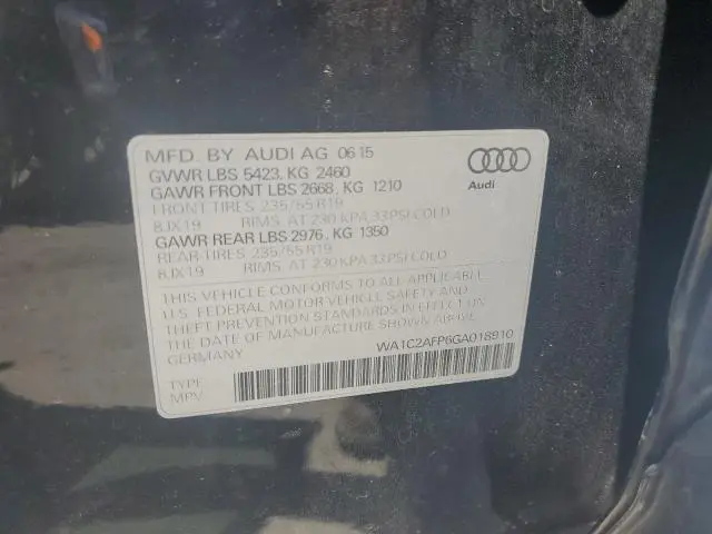 2016 AUDI Q5 PREMIUM  