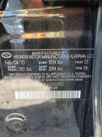 2020 HYUNDAI ELANTRA SE