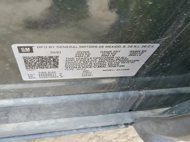2021 CHEVROLET EQUINOX LT  