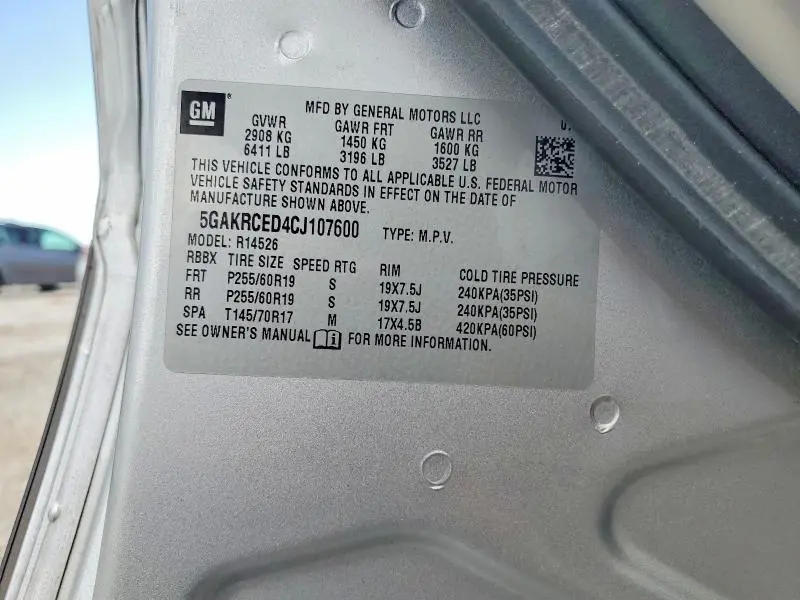 2012 BUICK ENCLAVE   